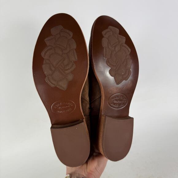 Kork-Ease Giba Bootie Women's 7 Minimalist Brown Leather Slip-On Almond Toe boot - Picture 8 of 10